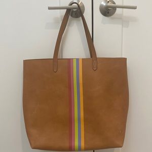 Madewell Women’s Transport Tote Bag Rainbow Stripe